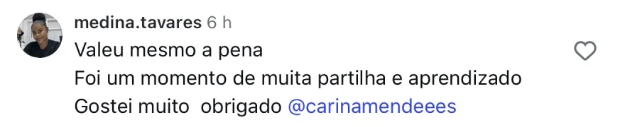 Mensagem WhatsApp aluna